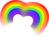 Double Rainbow Heart Clip Art