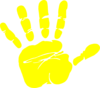 Yellow Hand Print Clip Art