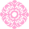 Light Pink Damask Flourish Clip Art
