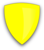 Yellow Glossy Shield Clip Art