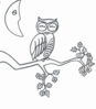 Owl Sleeping Clip Art