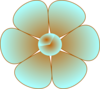 Turqoise Flower Clip Art