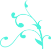 Turquoise Twisted Branch Clip Art
