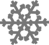 Gray Winter Snowflake Clip Art