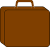 Colorless Suitcase-brown Clip Art