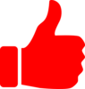 Red Thumbs Up Clip Art