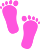 Baby Girl Footprints Clip Art