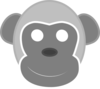 Dan Monkey Grey 100x86 3 Clip Art