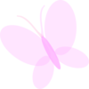 Pale Pink Butterfly Clip Art