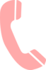 Pink Phone Black Background Clip Art