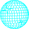 Snow Disco Ball Rand Schmal Weiss Blau Negativ Clip Art