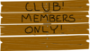 Wood Sign Members Only Clip Art