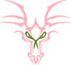 Pink Dragon Icon Clip Art