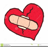 Broken Heart With Bandage Clipart Image