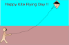 Kid Flying Kite Clip Art