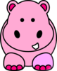 Pink Hippo Clip Art