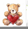 Valentines Day Teddy Bears Clipart Image