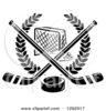 Crossed Field Hockey Sticks Clipart Image
