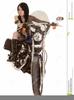 Free Woman On Motorcycle Clipart Image