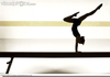 Gymnast On Balance Beam Clipart Image