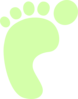 Green Foot Clip Art