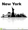 New York Skyline Clipart Black And White Image