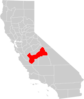 California County Map Fresno County Highlighted Clip Art
