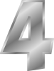 Effect Letters Alphabet Silver 4 Clip Art