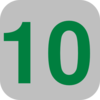 Number 10 Grey Flat Icon Clip Art