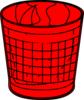 Red Trash Bin Clip Art