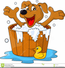 Free Dog Bathing Clipart Image
