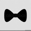 Free Black Bow Tie Clipart Image