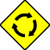 Caution Roundabout Clip Art