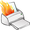 Printer Burning Clip Art