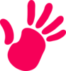 Pink Hand  Clip Art