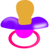 Purple And Pink Pacifier Clip Art