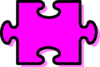 Piece Of Puzzle Pink Clip Art
