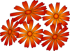 Red Orange Flowers Clip Art
