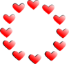Shaded Hearts Clip Art