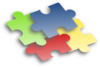 Layered Puzzle Pieces Clip Art