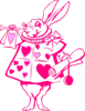 Hot Pink Rabbit Clip Art