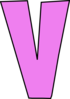 V Pink Letter Clip Art