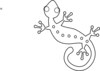 White Gecko Clip Art