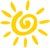 Yellow Sun Swirl Clip Art