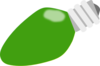 Green Christmas Lightbulb Clip Art