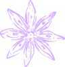 Lilac Purple Lily Outline Clip Art