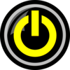 Yellow Power Button Clip Art