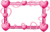 Pink Hearts Frame Clip Art