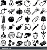 Free Clipart Vegetables Black And White Image