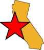 California Map Yellow Clip Art